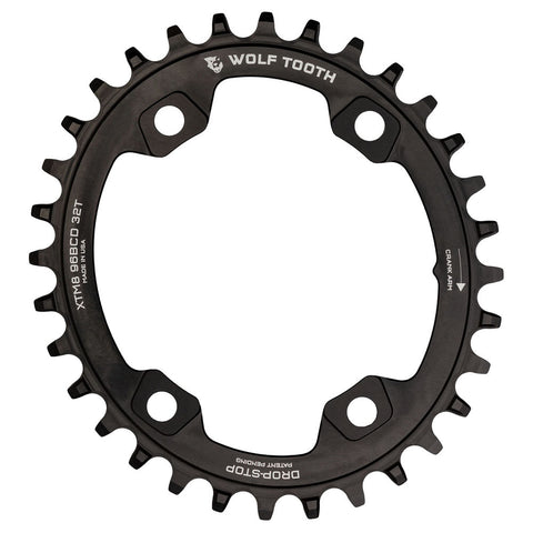 96 Bcd Xt M8000 Oval Drop Stop Chainring Shimano Hg+