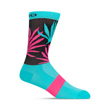 Giro Comp Racer High Rise Socks - Screaming Teal/Neon Pink