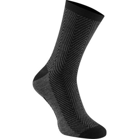 Madison Assynt Merino Long Black Herringbone Socks