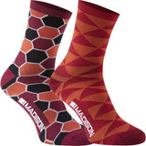 Madison Sportive Race Womens Long Sock Red Combo Twin Pack