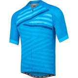 Madison Sportive Mens Short Sleeve Geo Stripes Blue Jersey Front