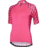 Madison Sportive Womens Short Sleeve Geo Camo Pink Glo Jersey Front