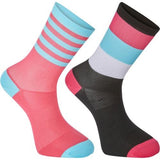 Madison Sportive Mens Mid Sock Black / Pink Twin Pack