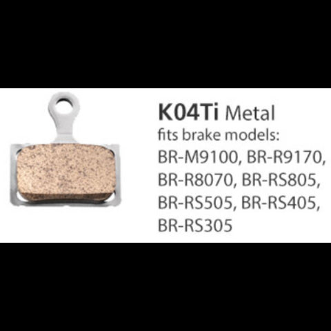 BR-M9100 METAL PAD (K04TI) XTR M9100 & ROAD DISC COMPATIBLE